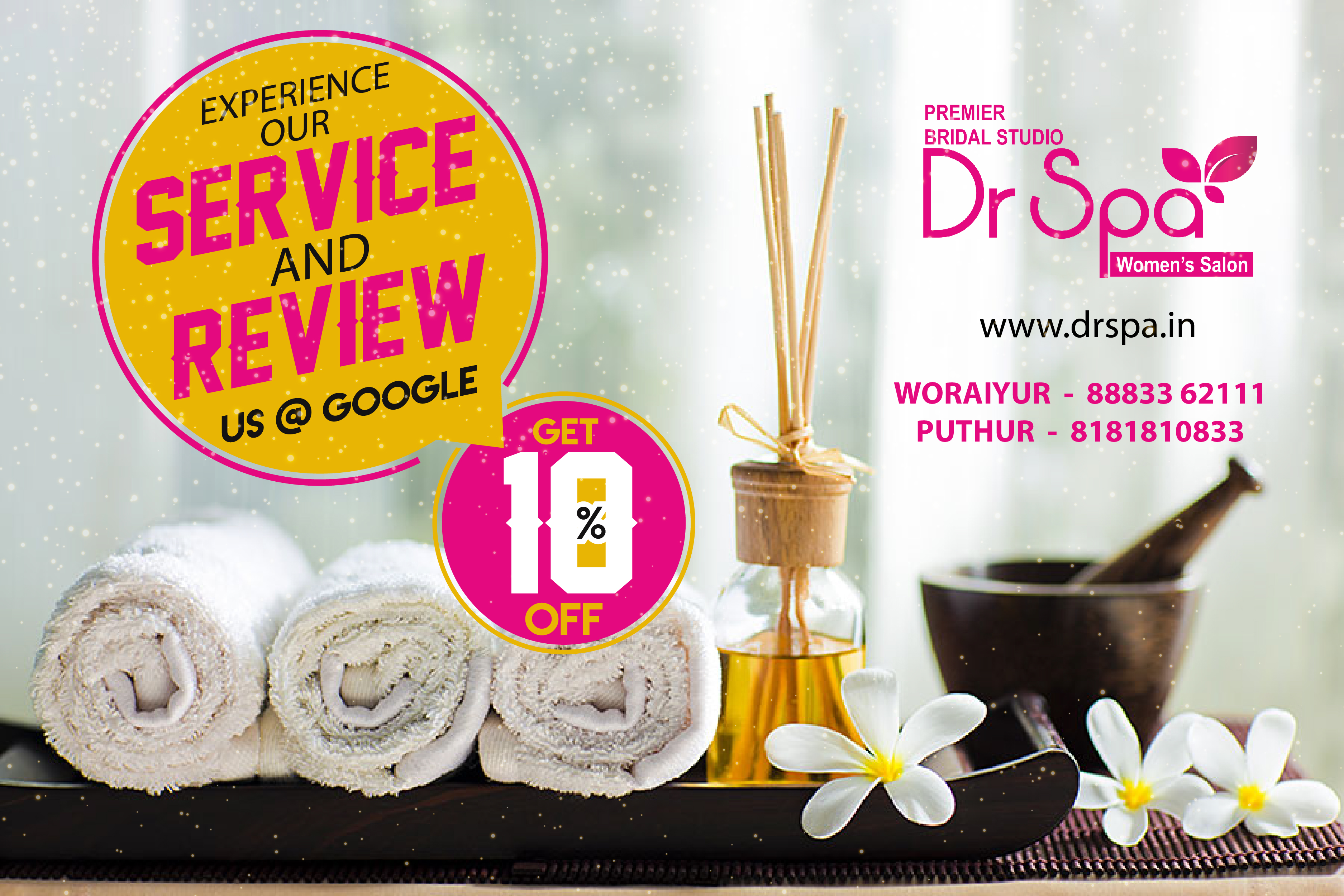 Experience our service and review us Google - GET 10% Off